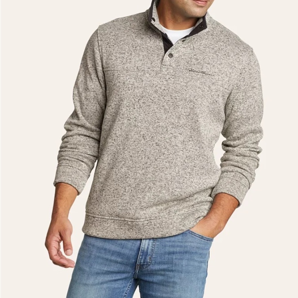 Eddie Bauer Men's Radiator Fleece Snap-Front Pullover, size XXL